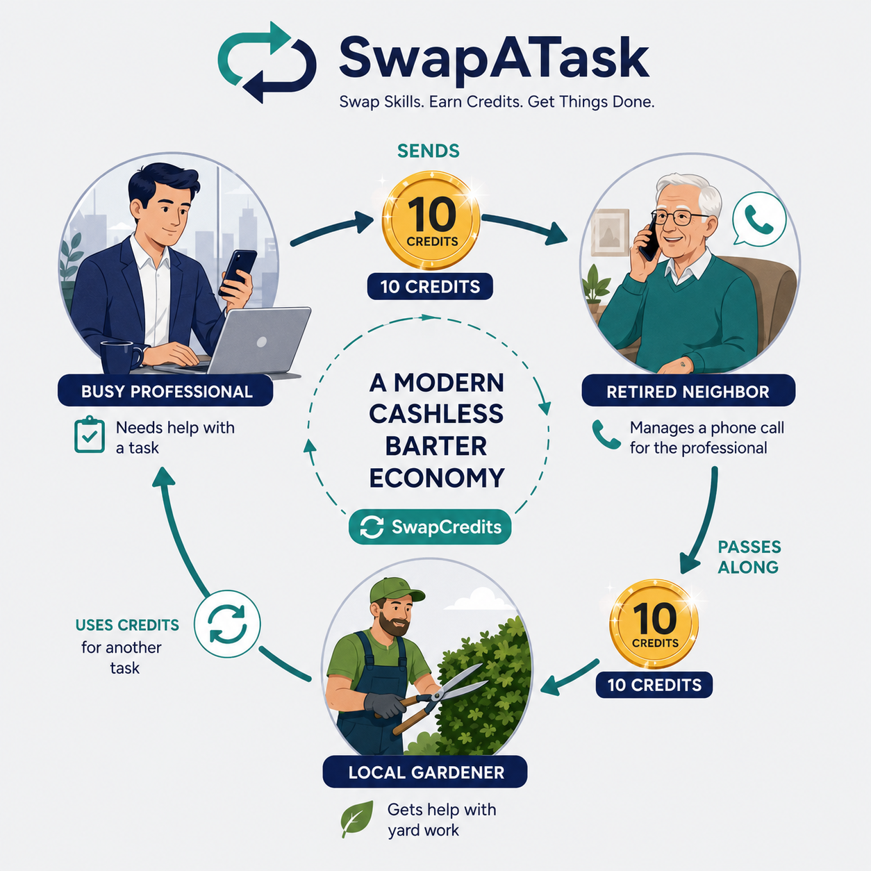 SwapATask Large Economy Loop Breakdown